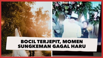 Gara-Gara Bocil Terjepit, Momen Sungkeman Pasangan Ini Jadi Gagal Haru