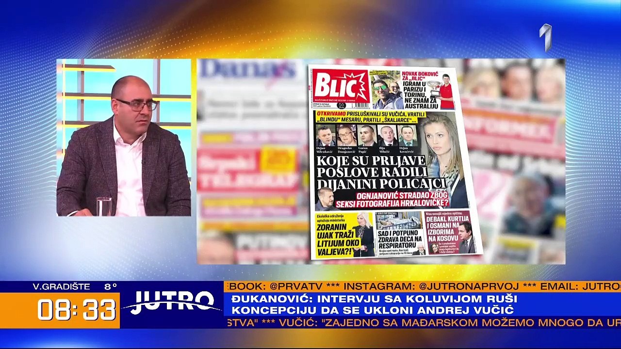 Đukanović na TV PRVA o Dijani Hrkalović, Dejanu Joviću, Saši Drecunu, Senti Milenkoviću, Veljku Belivuku, Nebojši Stefanoviću i Andreju Vučiću!
