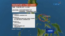 Camarines Sur, niyanig ng magnitude 4.3 na lindol | Saksi