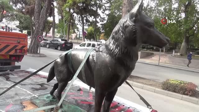 44 yıldır kayıp olan Bozkurt heykeli müze müdürlüğü tarafından teslim alındı