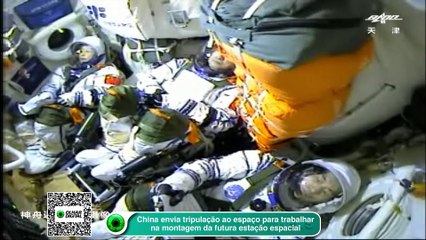 China envia tripulação ao espaço para trabalhar na montagem da futura estação espacial