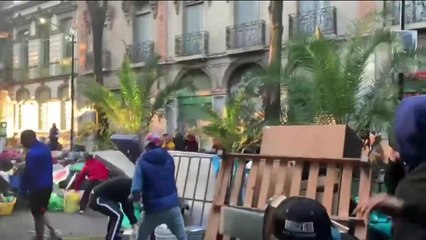 Desalojo de inmueble provoca trifulca en la colonia Juárez