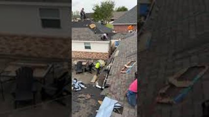 Roofer Appears to Float Up Ladder