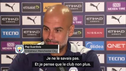 Man City - Guardiola sur les envies de départ de Sterling : "Je n'étais pas au courant"