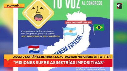"Misiones sufre asimetrías impositivas"