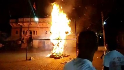 Dussehra 2021: पटेल मैदान रहा सूना,शहर में रावण के छोटे पुतलों का दहन