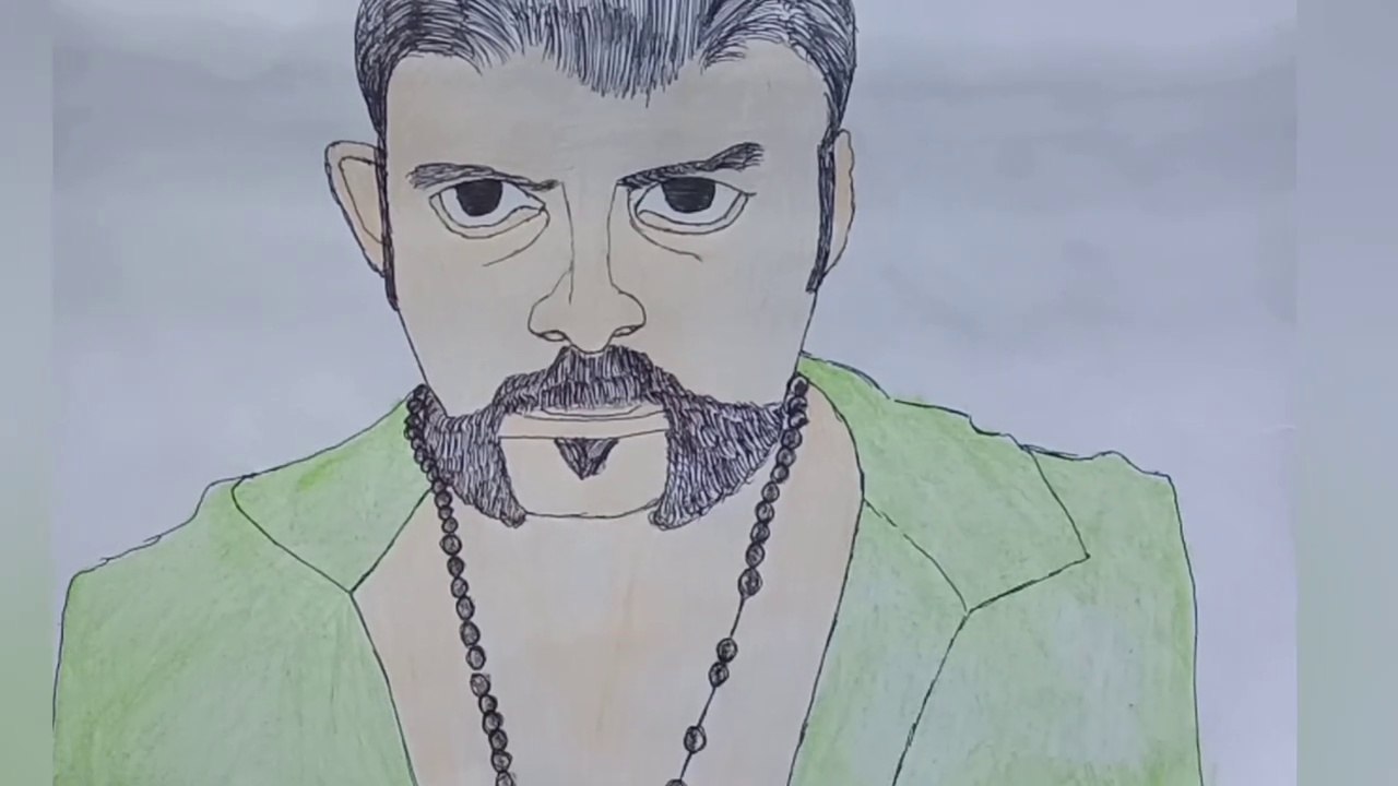 How to draw a actor jayasurya easily