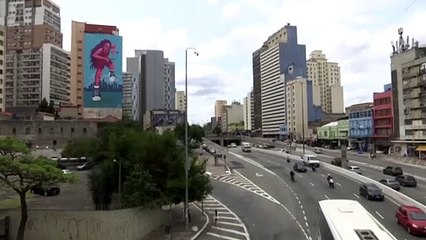 Un mural para concienciar sobre la deforestación de la selva amazónica