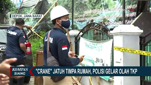 Crane di Depok Jatuh, 1 Rumah Warga Rusak dan 3 Orang Luka-luka