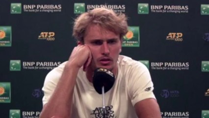 ATP - Indian Wellls 2021 - Alexander Zverev : "Mentally, it's not easy for me"