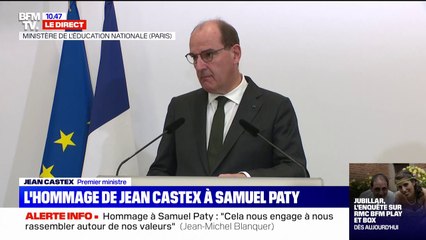 Jean Castex: "Nous devons rester fidèles à la mémoire de Samuel Paty"