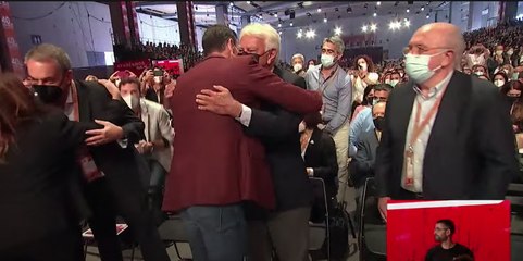 Ovación a González, Zapatero y Almunia