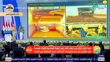 رئيس الهيئة الهندسية يستعرض مشروعات الإسكان بديل المناطق غير الأمنة التي تم تنفيذها