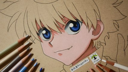 Download Video: How to draw Killua Zoldyck - Hunter with colored pencils