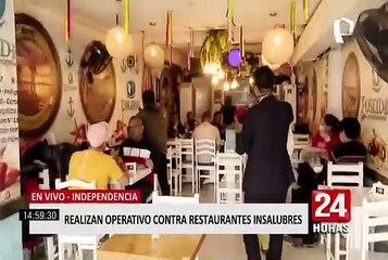 Independencia: realizan operativo contra restaurantes insalubres