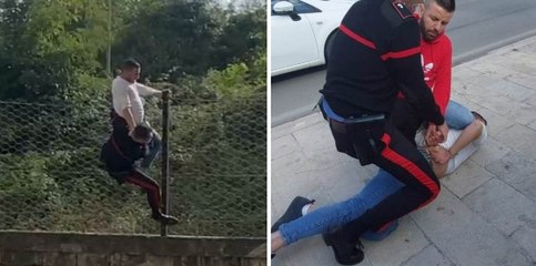 San Marcellino (CE) - Due pericolosi malviventi albanesi inseguiti e bloccati da carabinieri e dal "giustiziere" Francesco Di Chiara (16.10.21)