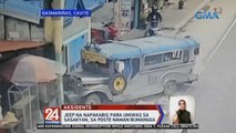 Jeep na napakabig para umiwas sa sasakyan, sa poste naman bumangga | 24 Oras Weekend