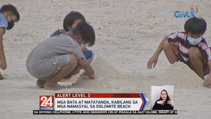 Mga bata at matatanda, kabilang sa mga namasyal sa Dolomite beach | 24 Oras Weekend