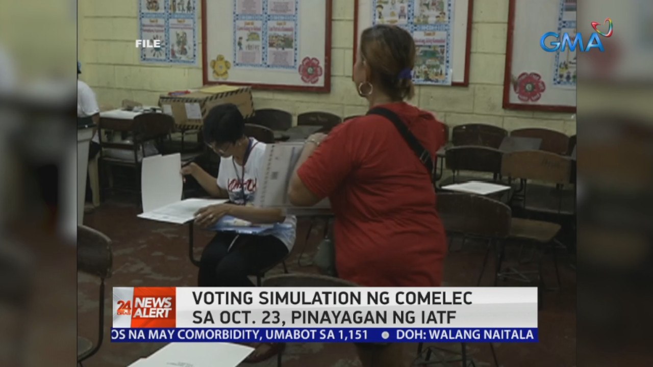 Voting simulation ng COMELEC sa Oct. 23, pinayagan ng IATF  | 24 Oras News Alert