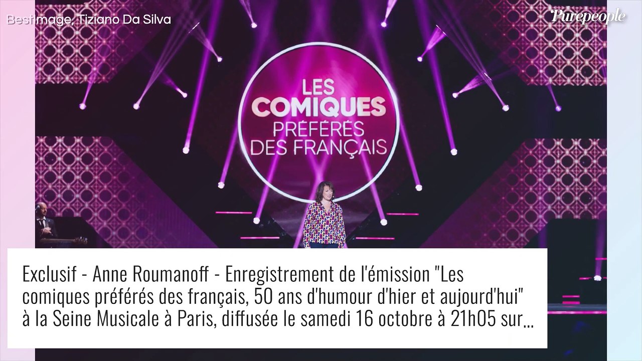Laurence Boccolini entourée de Pierre Palmade et d'Anne Roumanoff pour Les Comiques préférés des Français