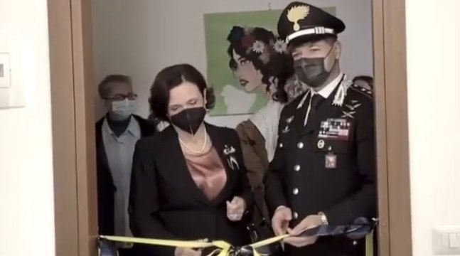 Santo Stefano di Camastra (ME) - Carabinieri inaugurano stanza audizione donne vittime di violenza (16.10.21)