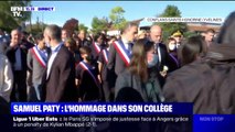 Conflans-Sainte-Honorine rend hommage à son professeur Samuel Paty dans un cortège rassemblant plusieurs centaines de personnes