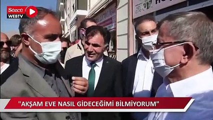 Davutoğlu'nun önünü kesen vatandaş: Akşam eve nasıl gideceğimi bilmiyorum!