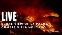 LIVE: Drone captures view of La Palmas Cumbre Vieja volcano