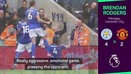 Video herunterladen: Rodgers delighted with 'excellent' Leicester as Solskjaer left 'disappointed'