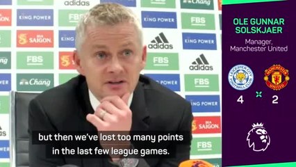 United 'didn't earn right to win' against Leicester - Solskjaer