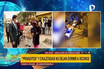 “Privaditos” y  “Chuletadas” no dejan dormir a vecinos en SJM