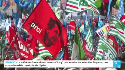 Más de 50.000 personas se manifestaron este sábado en el centro de Roma en contra del fascismo