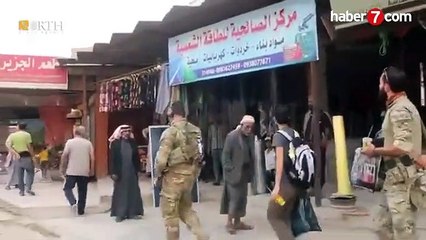 ABD askerleri PKK'lı teröristlerle çarşıda