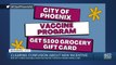 $100 gift cards offered when vaccinated through Phoenix mobile labs