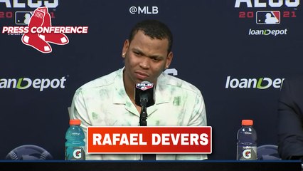 Rafael Devers On Battling Through Injury | ALCS Game 2