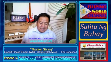SALITA NG BUHAY EP #16 - "Thanks Giving"