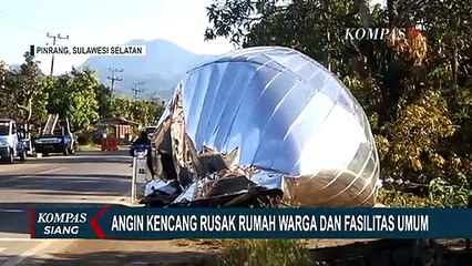 Rumah Warga dan Fasilitas Umum Rusak Diterjang Angin Puting Beliung di Pinrang