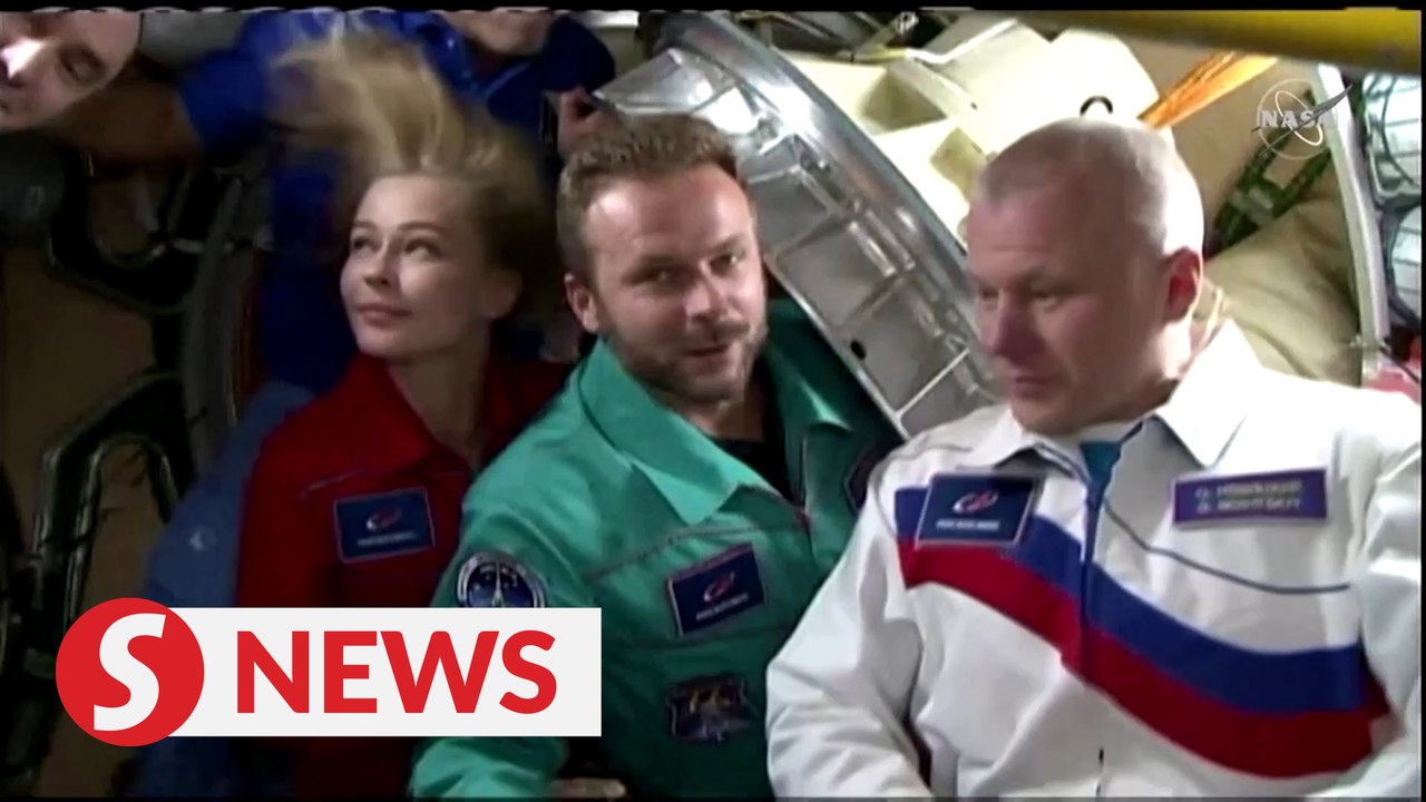 Russian crew wrap up their first film in space