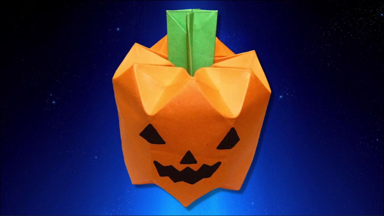 Origami :  Citrouille d'Halloween en 3D