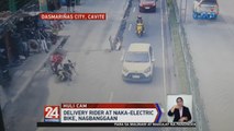 Delivery rider at naka-electric bike, nagbanggaan | 24 Oras Weekend