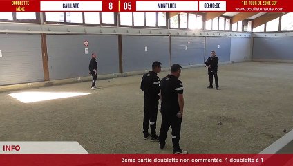 1er tour CDF 2021/2022 Gaillard vs Montluel avec WebTV - Doublettes fin
