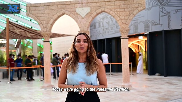 Inside the Palestine pavilion at Expo 2020