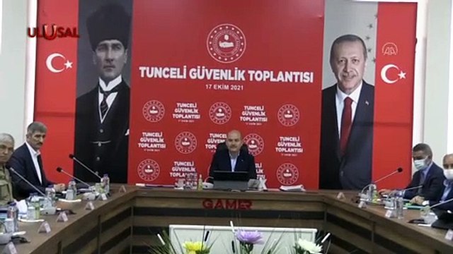 İçişleri Bakanı Süleyman Soylu Tunceli'de güvenlik toplantısına katıldı