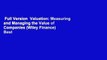 Full Version  Valuation: Measuring and Managing the Value of Companies (Wiley Finance)  Best