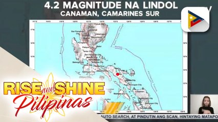 Canaman, Camarines Sur, niyanig ng magnitude 4.2 na lindol