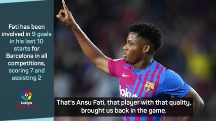 'That's Ansu Fati' - Koeman celebrates teenager's Barca impact
