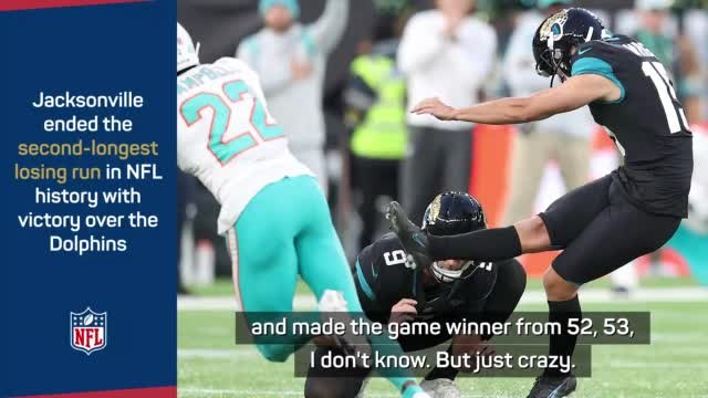 Lawrence and Meyer celebrate late Jags win and 'software engineer' Wright