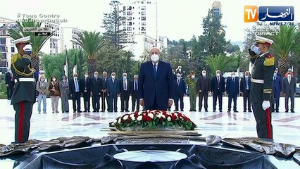 رئيس الجمهورية يقف دقيقة صمت ترحما على أرواح شهداء مجازر 17 أكتوبر 1961