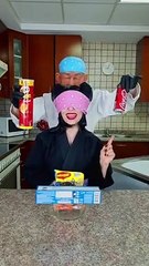 How we make mixed food ice cream Challenge