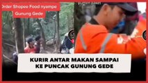 Totalitas Kerja, Kurir Antar Makan Sampai ke Puncak Gunung Gede